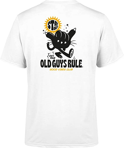 OLD GUYS RULE SHAKA CAT' T-SHIRT
